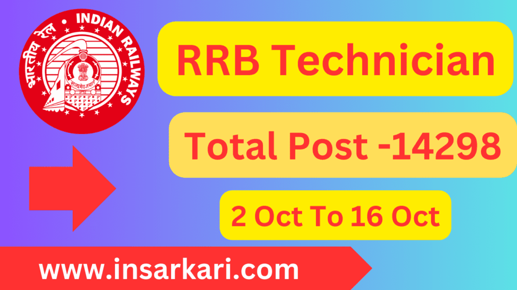 RRB Technician Recruitment 2024 